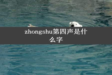 zhongshu第四声是什么字