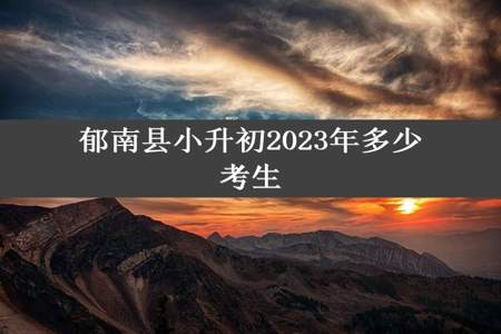 郁南县小升初2023年多少考生